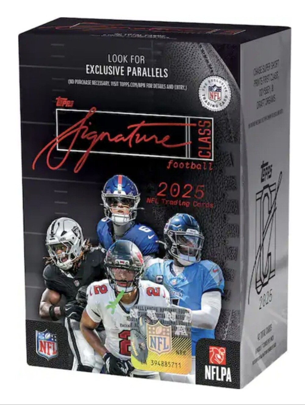 2025 Topps Signature NFL Trading Card Blaster Box - Black, Blue, Red, White